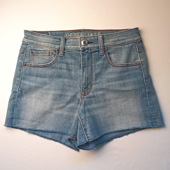 American Eagle Outfitters Pants - American Eagle Denim Jean Shorts Size 6 Mid Rise 4" Inseam Medium Wash